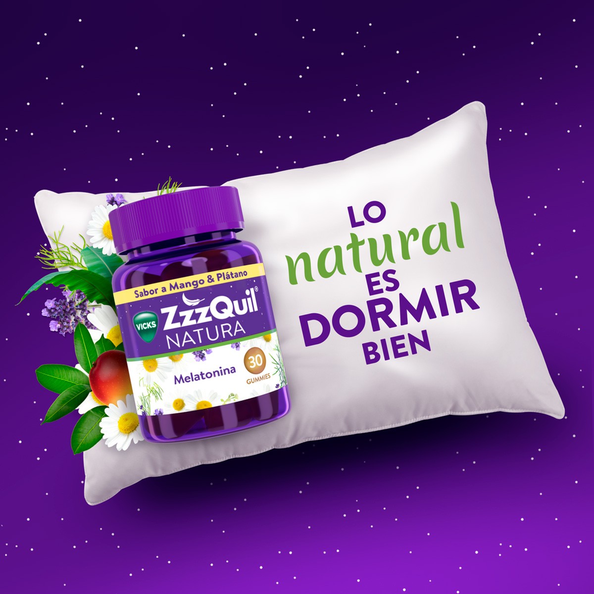ZzzQuil NATURA gummies Plátano y Mango de Melatonina 1mg y Valeriana
60u. ZzzQuil NATURA gummies Plátano y Mango de Melatonina 1mg y Valeriana
60u.