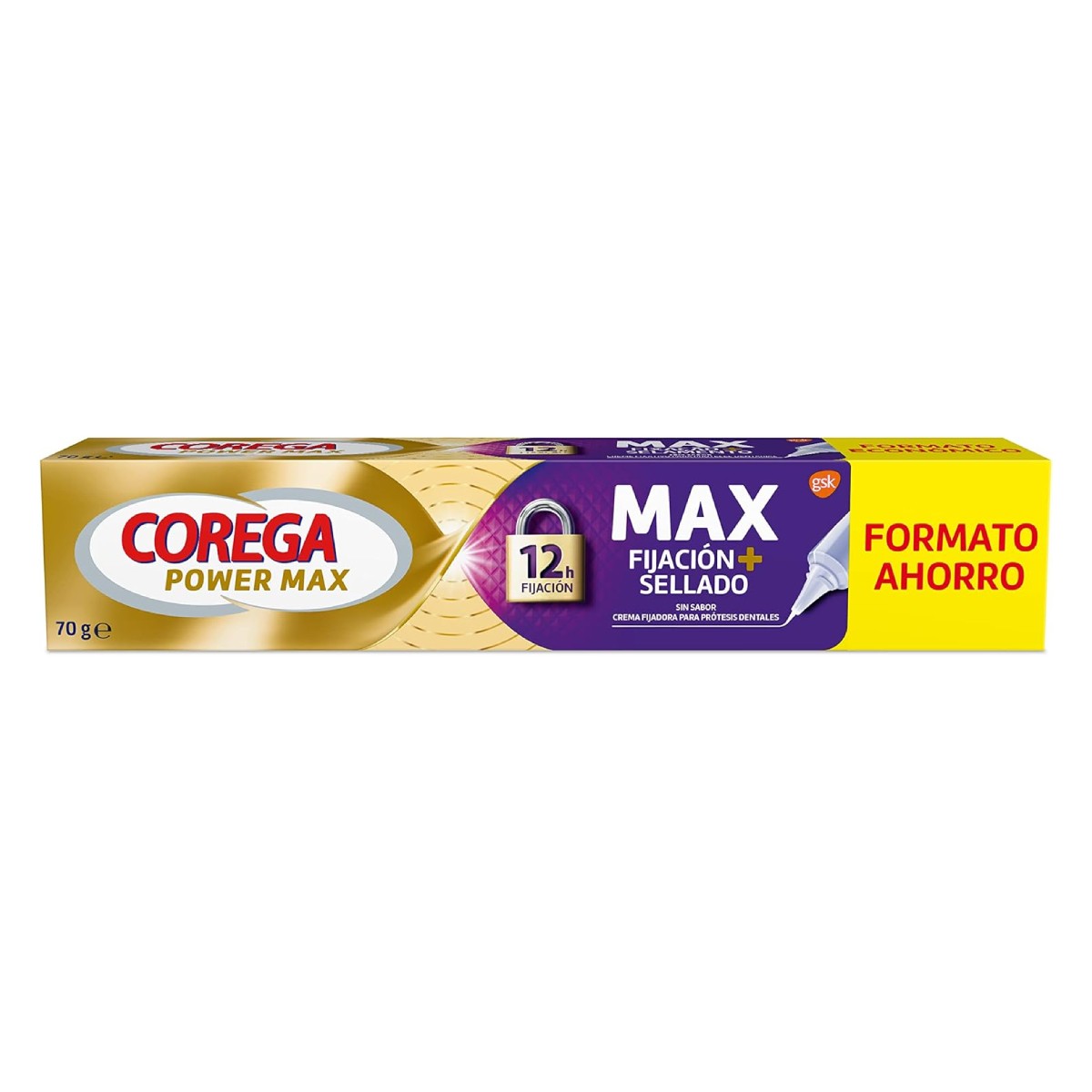 Corega máxima fijación y sellado para prótesis dentales 70g Corega máxima fijación y sellado para prótesis dentales 70g