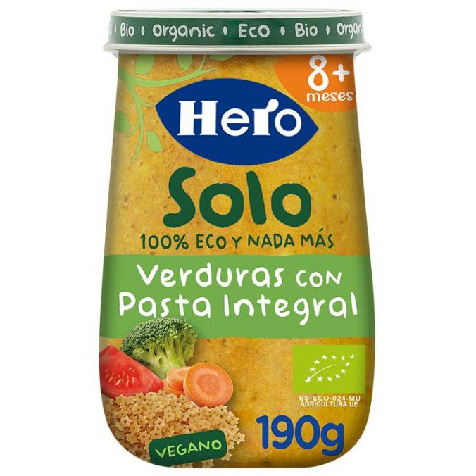 Hero Baby Solo verduras pasta integral 190g Hero Baby Solo verduras pasta integral 190g