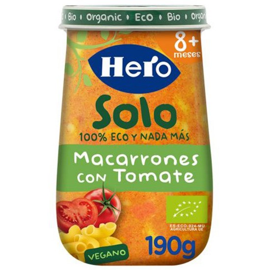 Hero Baby Solo macarrones con tomate 190g Hero Baby Solo macarrones con tomate 190g