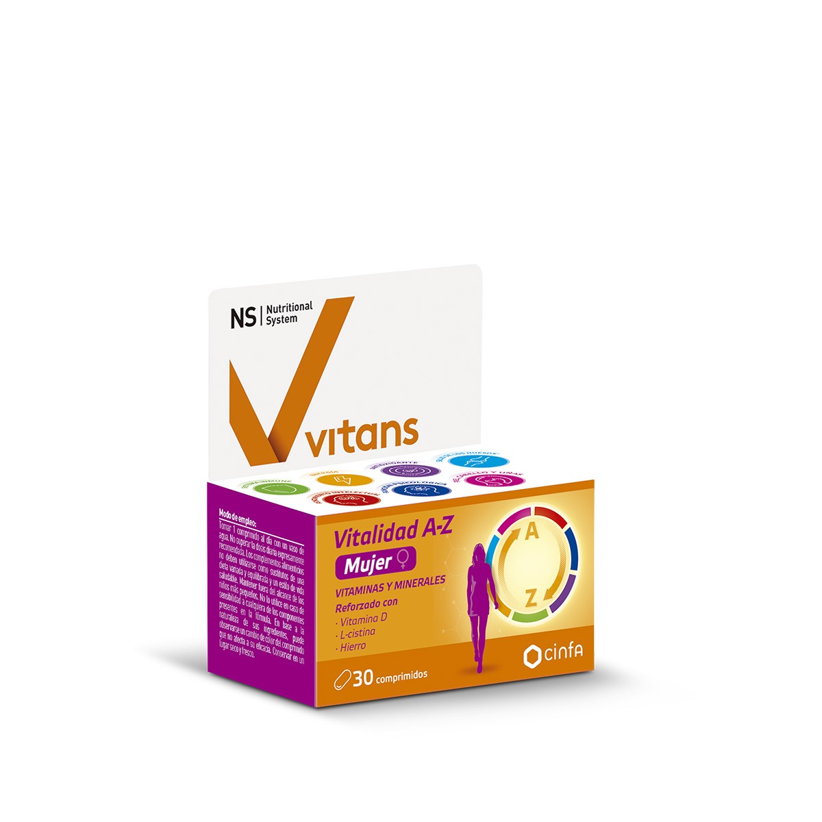 N+S Vitans Vitalidad A-Z Mujer 30 Comprimidos N+S Vitans Vitalidad A-Z Mujer 30 Comprimidos