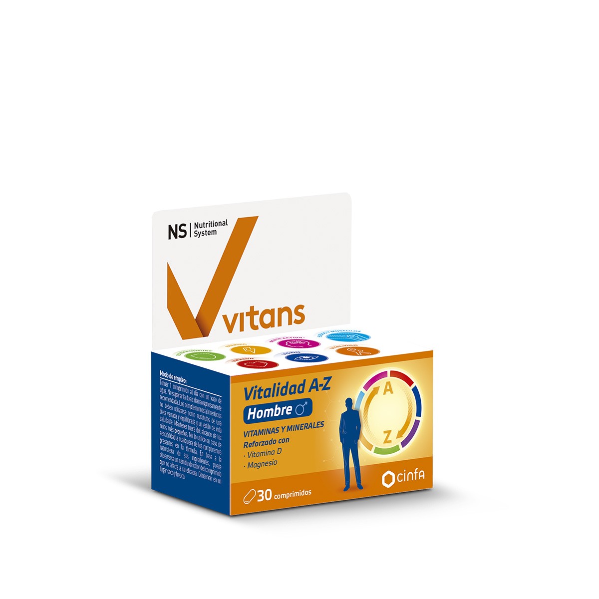 N+S Vitans Vitalidad A-Z Hombre 30 Comprimidos N+S Vitans Vitalidad A-Z Hombre 30 Comprimidos