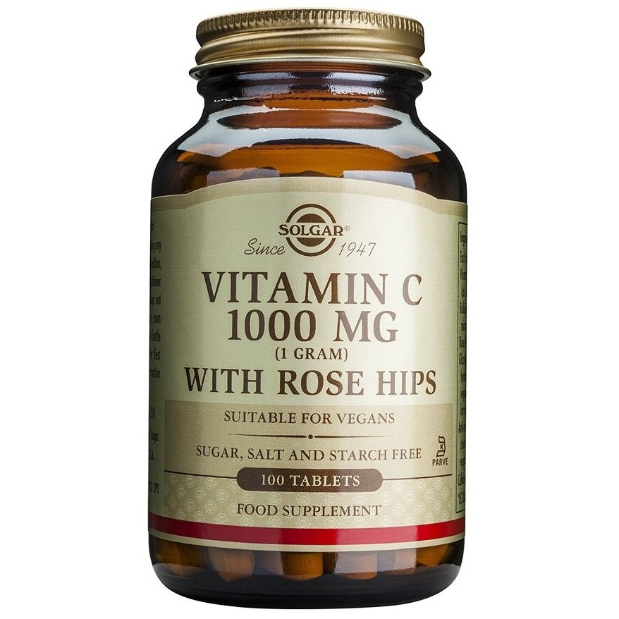 Solgar Vitamina C 1000mg with rose hips 100 comprimidos Solgar Vitamina C 1000mg with rose hips 100 comprimidos
