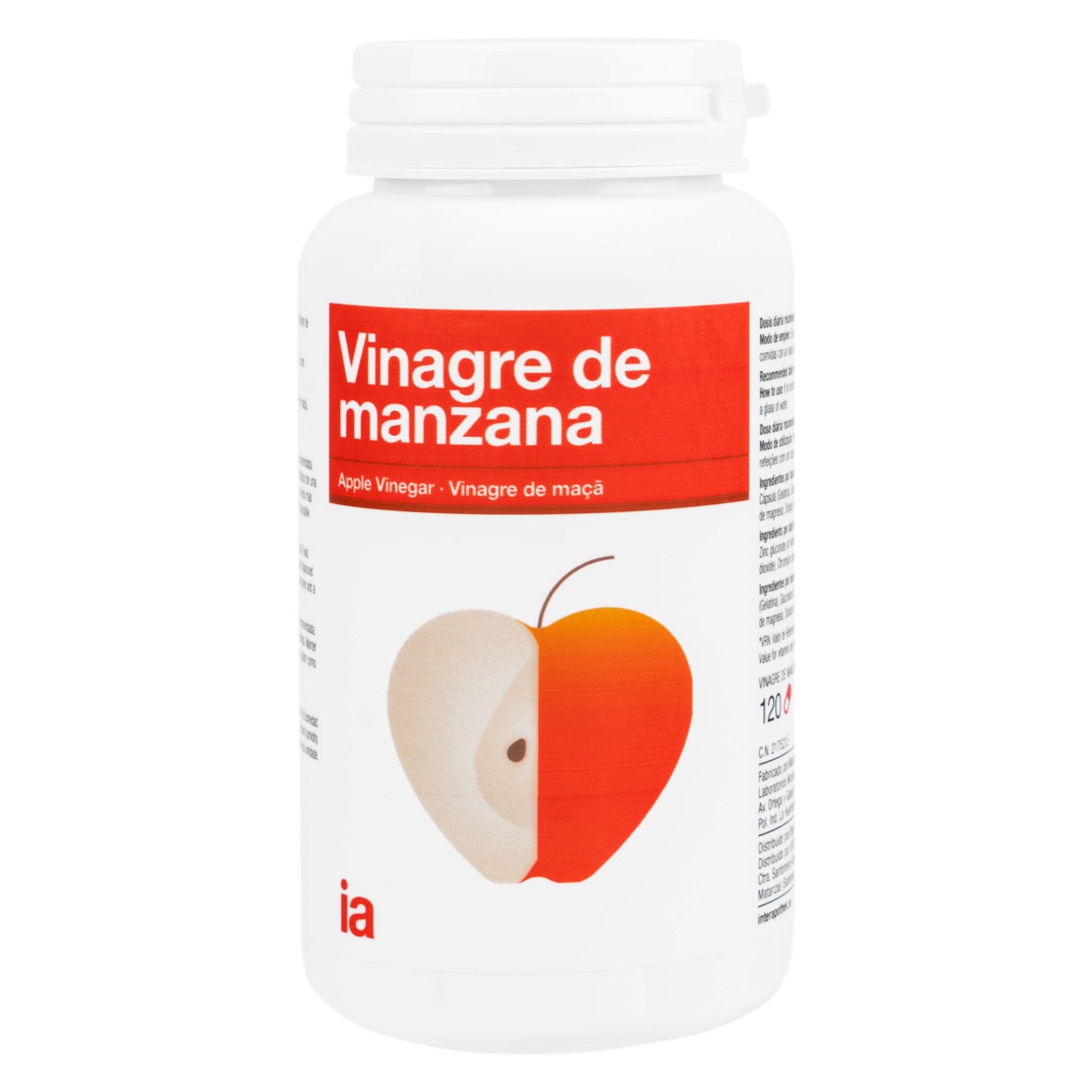 Interapothek vinagre de manzana + zinc + cromo 120 cápsulas Interapothek vinagre de manzana + zinc + cromo 120 cápsulas