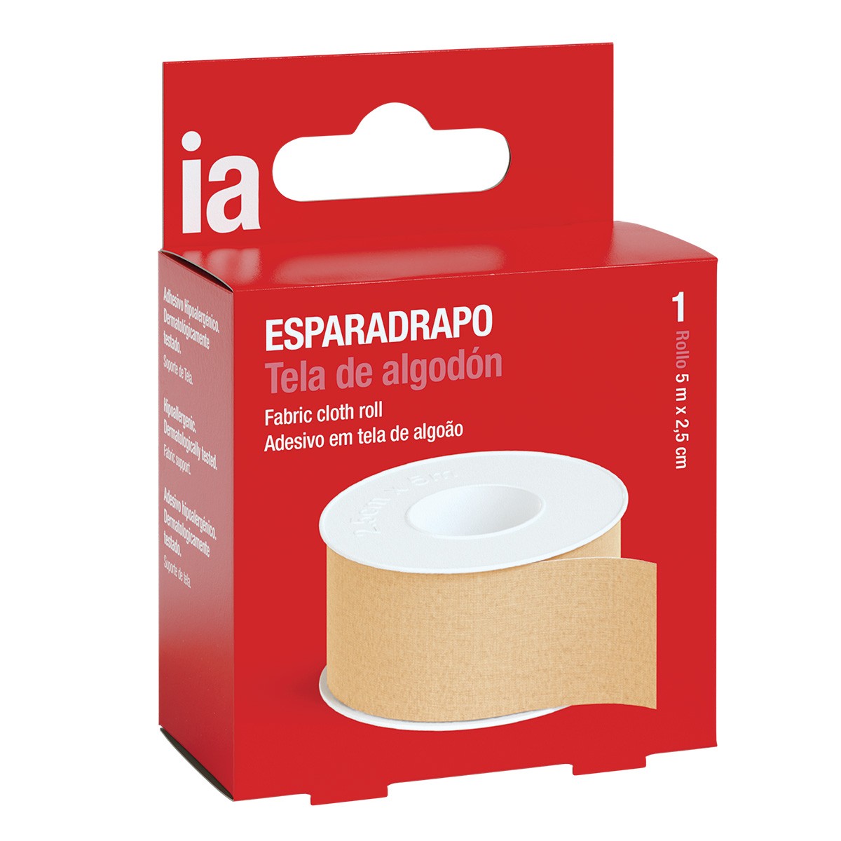 Interapothek esparadrapo tela 5m x 2,5cm Interapothek esparadrapo tela 5m x 2,5cm
