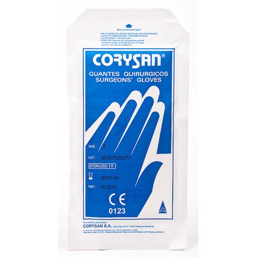 Guantes Corysan Cirugía Estéril Látex N7 Guantes Corysan Cirugía Estéril Látex N7