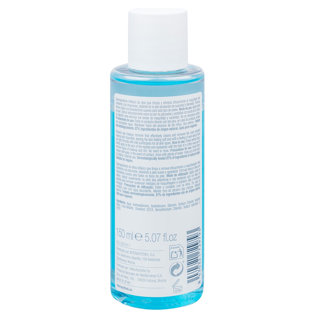 Interapothek desmaquillante bifásico 150 ml Interapothek desmaquillante bifásico 150 ml