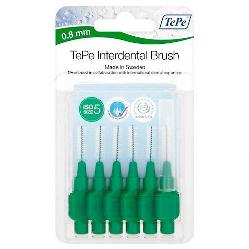 TEPE INTERDENTAL 0,8 MM VERDE 6 UDS