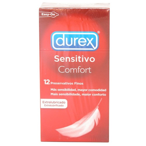 PRESERVA.DUREX SENSITIVO EASY ON 12 UDS.