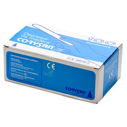 DEPRESOR DE MADERA CORYSAN 100 UND. DEPRESOR DE MADERA CORYSAN 100 UND.