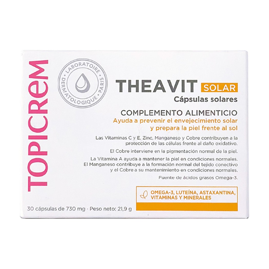 Topicrem theavit solar 30 cápsulas Topicrem theavit solar 30 cápsulas