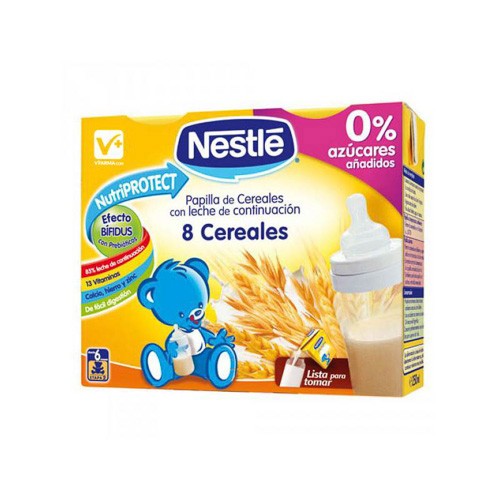 Nestlé Papilla líquida 8 cereales 2x250ml Nestlé Papilla líquida 8 cereales 2x250ml