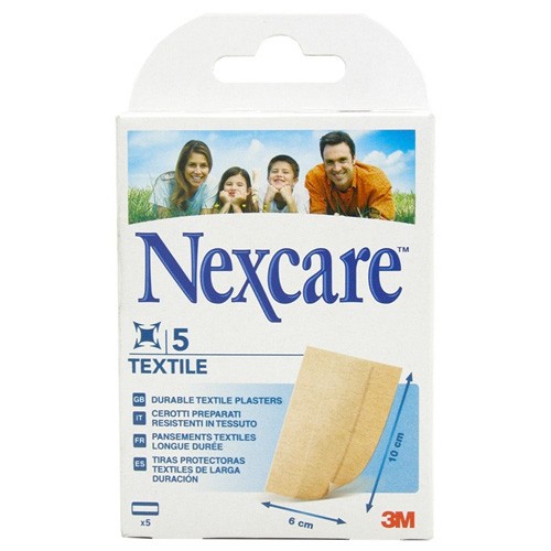 Nexcare Textile Strips tiras adhesivas 10x6cm 5u Nexcare Textile Strips tiras adhesivas 10x6cm 5u