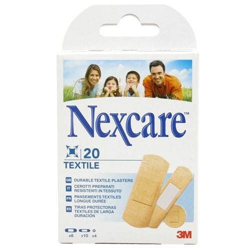 NEXCARE TEXTILE STRIPS 20 TIRAS SURTIDAS