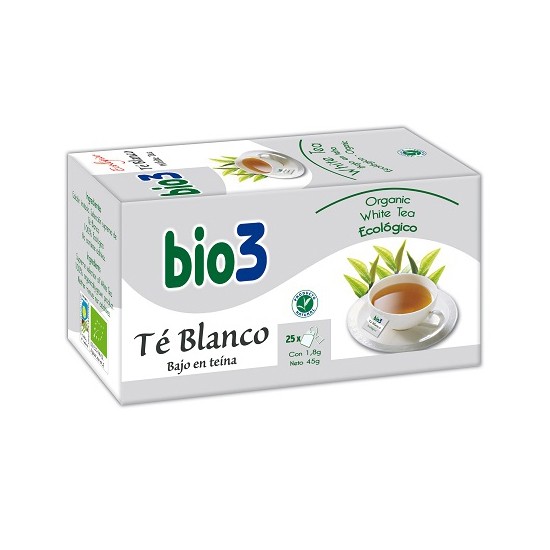 Bio3 té blanco ecológico 25 bolsitas Bio3 té blanco ecológico 25 bolsitas