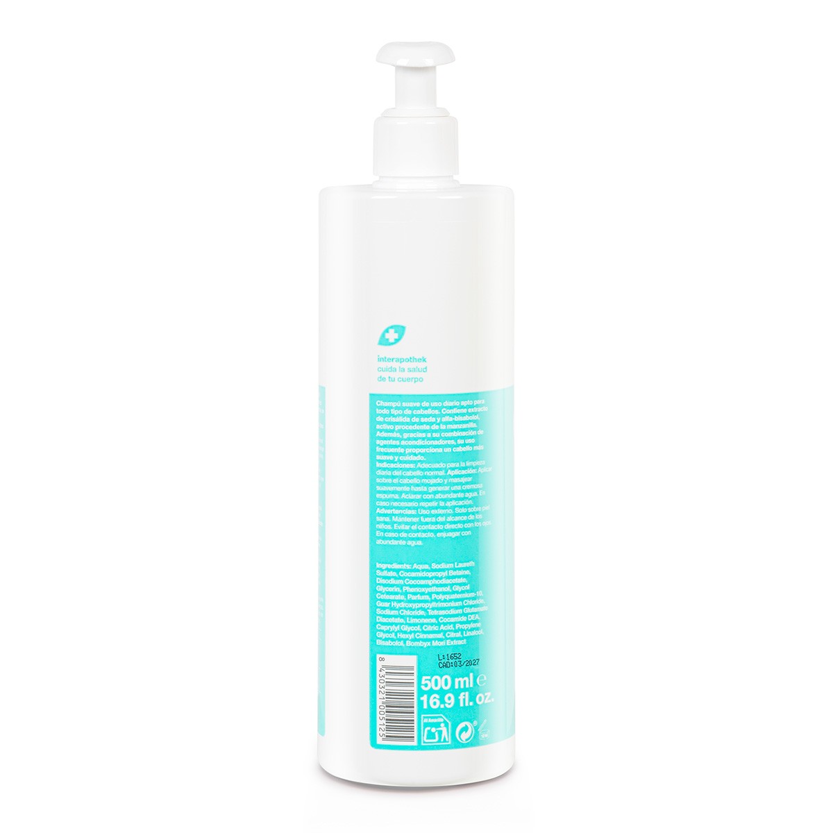 Interapothek champú uso diario 500ml Interapothek champú uso diario 500ml