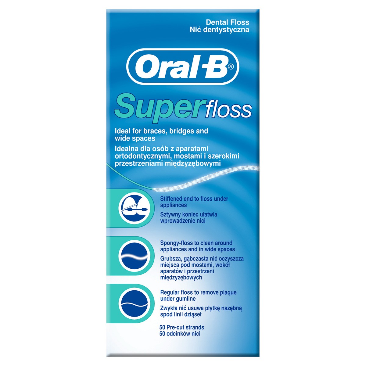 Oral B seda dental superfloss 50metros