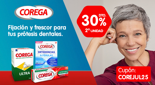 30% de descuento en la segunda unidad de Corega